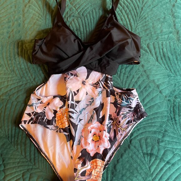 Floral Bikini Tankini Tummy Control Swimwear - Picture 6 of 9